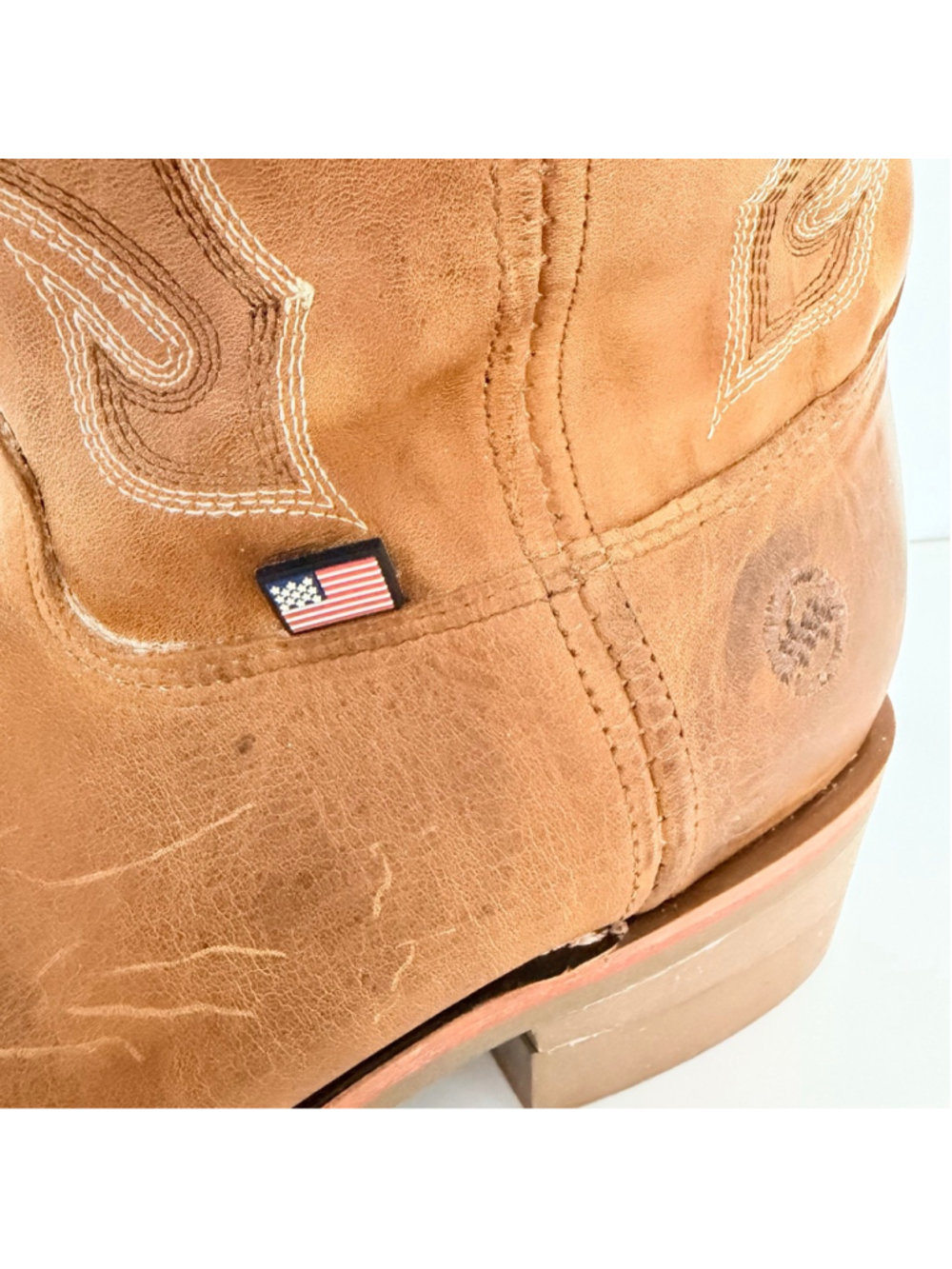 Double-H Dylan Work Boots Old Town Folklore Leather Cowboy Western Men's Size 14 - Picture 6 of 15